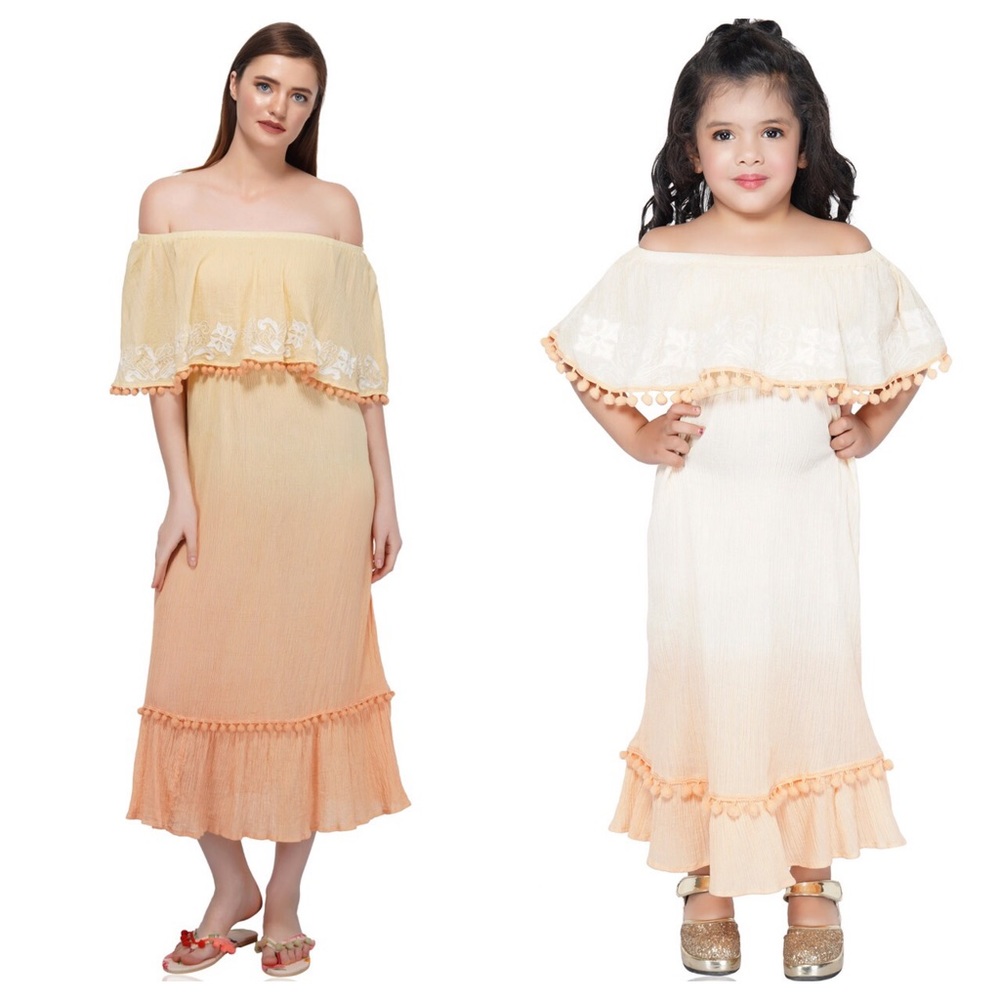 America & Beyond Salmon Ombré Dress